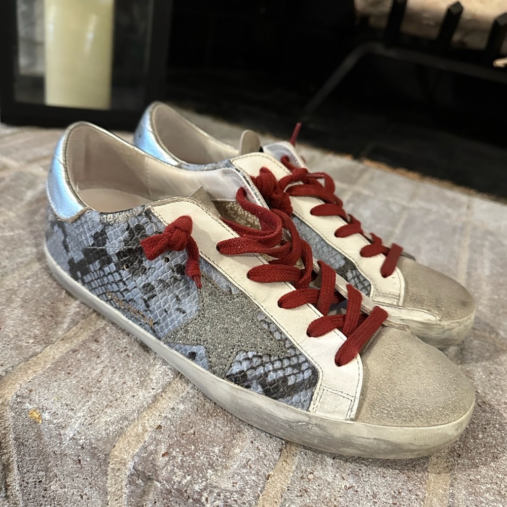 Golden Goose Superstar Snake Print Sneaker Size 8B/38EU